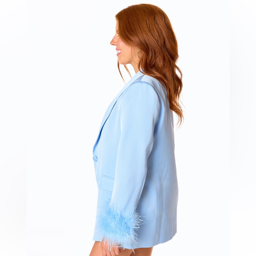 BuddyLove Elle Feather Trim Blazer